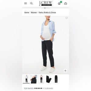 JCrew Factory Jamie Maternity Pant - Black Size 12